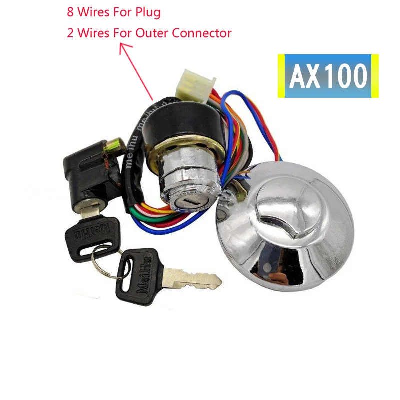 MotorcycleElectircLockLockSetKitsFuelTankLockForSuzukiAX100