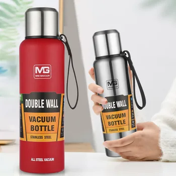 

500/750/1000/1500ml Thermo For Tea 1 Liter Outdoor Portable Large Capacity Insulated Cup Military Style Vacuum Flask