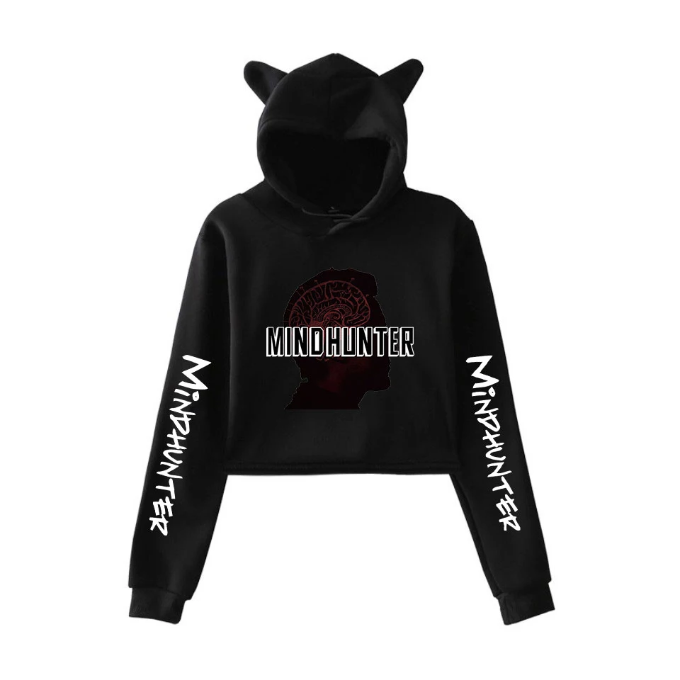 

Mindhunter Print Midriff-baring Hoodie Women Winter Sexy Fashion Casual Popular Soft Hooded Sweatshirt Hot Sale