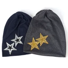 Женские модные шапки со стразами, хлопковые мешковатые шапки, женские осенние зимние теплые шапки, шапочки, мешковатая шапка, шапки