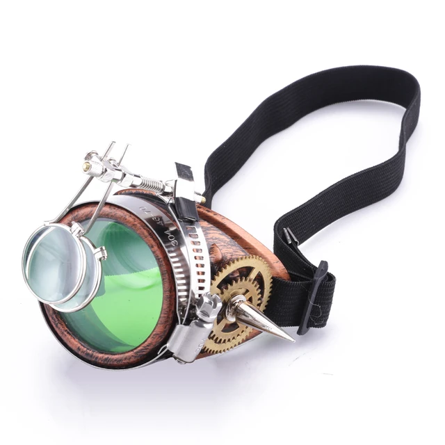 Funky Unisex Colored Lenses Steampunk Goggles Ocular Loupe Punk Gothic  Masquerade Shades Cosplay Party Costume Supplies Eyewear - AliExpress