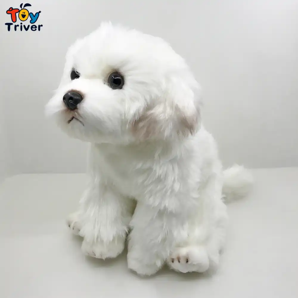 stuffed maltese puppy