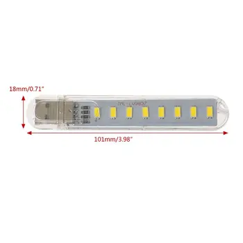 

Computer Desk Mini USB Lamp DC5V 8 Beads LED Portable Highlight Night Light
