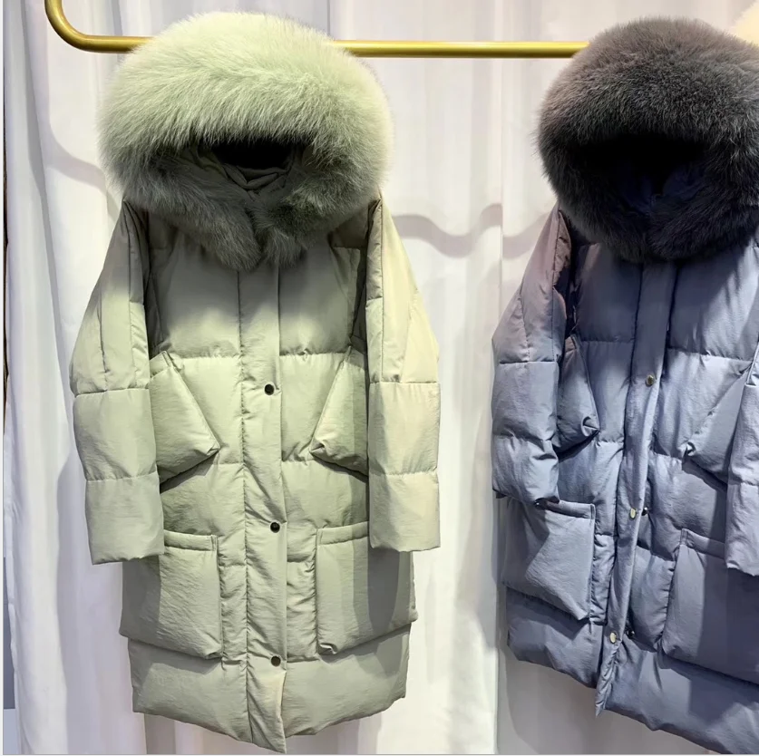 Парка женская куртка Женское зимнее пальто женская теплая парка с четырьмя карманами Женская куртка длинное пальто парка