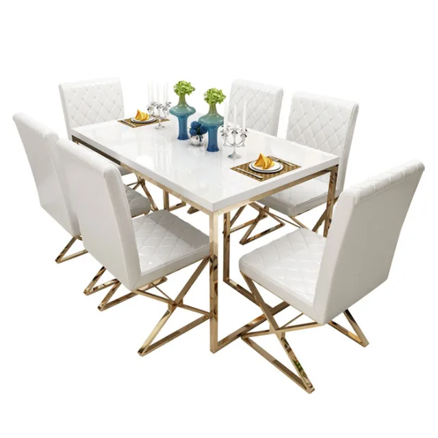 Light Luxury Dining Table and Chair Set  1