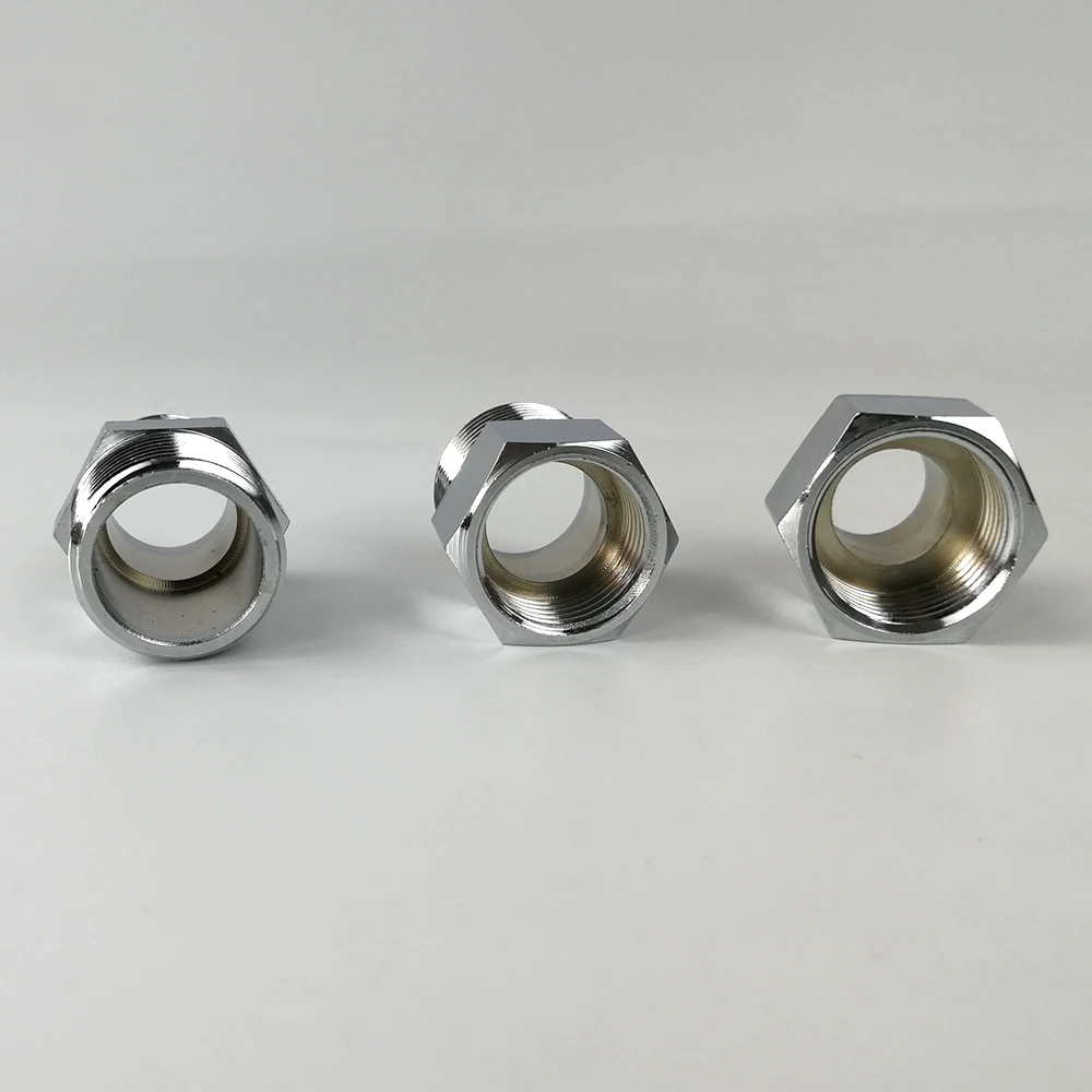 Pipe Fitting Chrome Brass Adapter Pipe Fitting Male Female G1/2 NPT 7/8 USA Bathroom T adapter 1pc