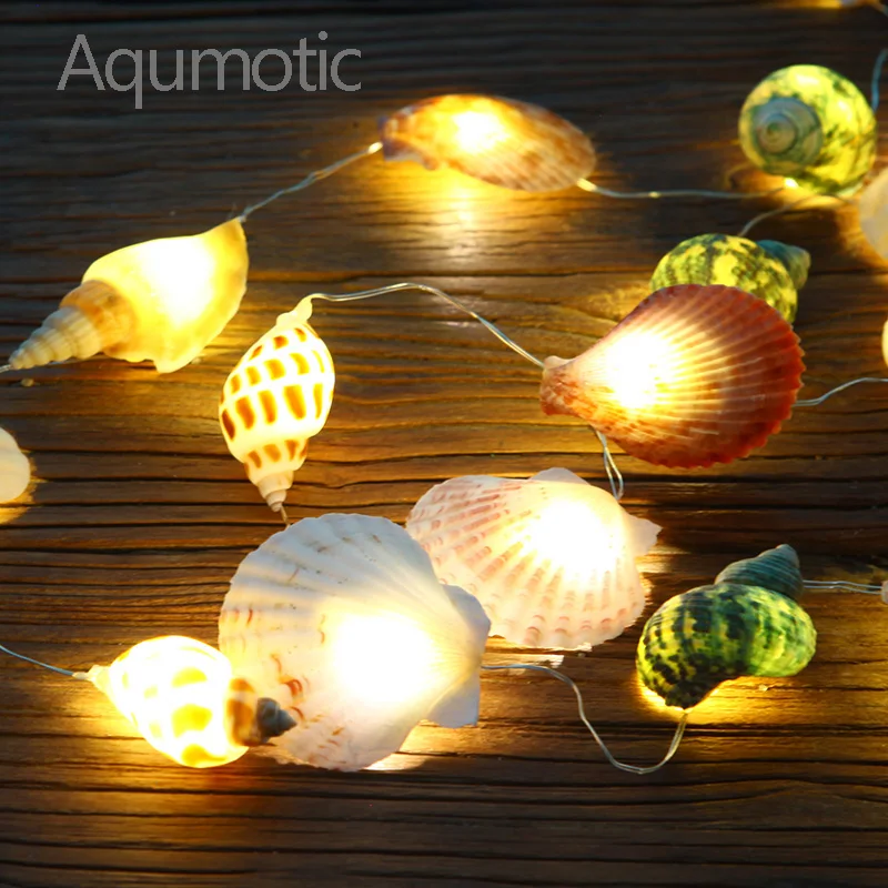 

Aqumotic Long Shells Led String Lights Children's Room Battery or USB about 2m Christmas Tree Decoration Light Dormitory