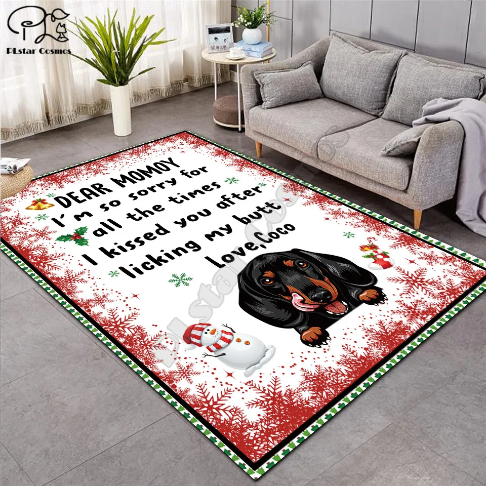 

Dachshund Pattern Fashion Soft Flannel 3D Printed Rugs Mat Rugs Anti-slip Large Rug Carpet Home Decoration 01