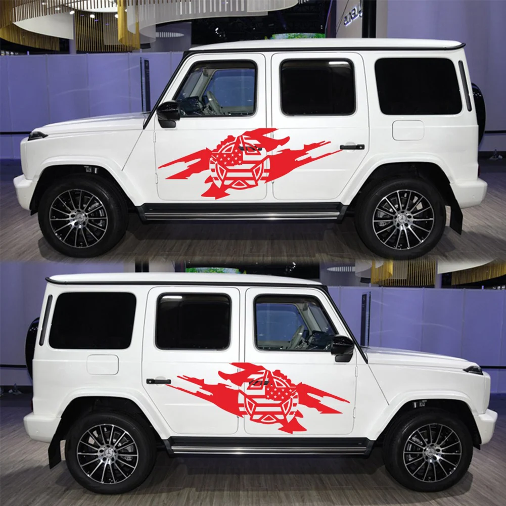 

Auto 2 PC Car Body Sticker Engine Hood United States Flag Five-Pointed Star Self-Adhesive Vinyl Graphics DecalsGeneral Stickers