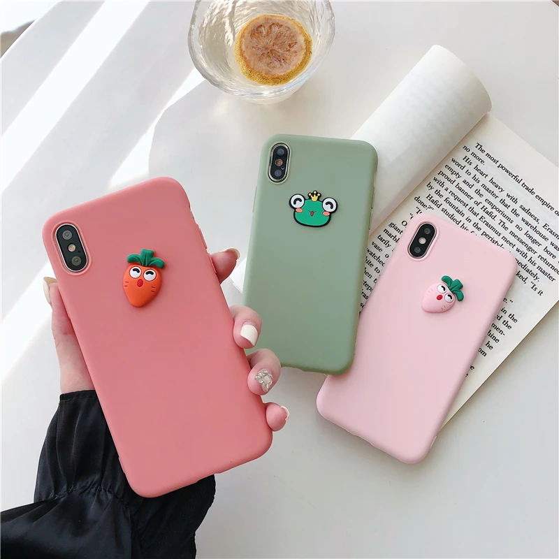 Cute 3D fruit Phone Case For Samsung Galaxy J2 J3 J5 J7 2017 J4 J6 A5 A6 A8 Plus A7 A9 2018 A8s Silicone Cover Matte Cases