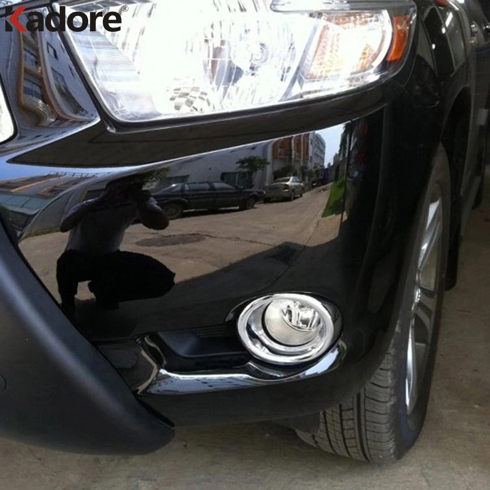 Накладка на переднюю противотуманную фару для Toyota Highlander 2008 2009 2010 ABS|exterior accessories|abs