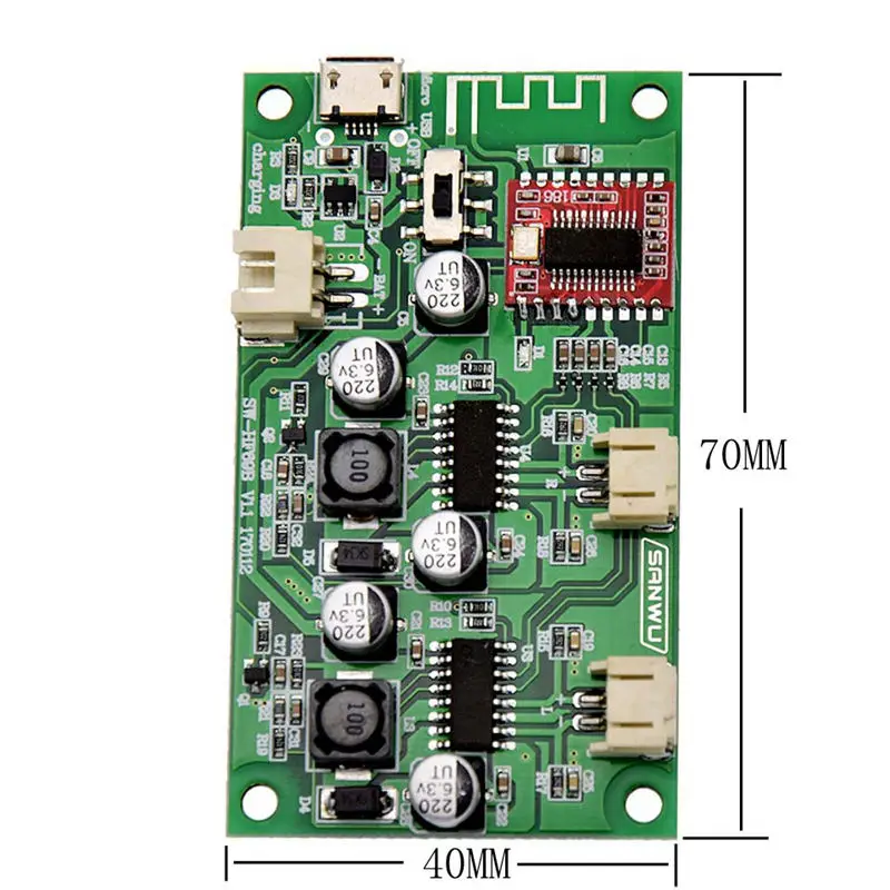 IG 2X6W Dc 5V 3 7V Speaker Modified Stereo Bluetooth Amplifier Board Can Connected Lithium Battery With Charge Management