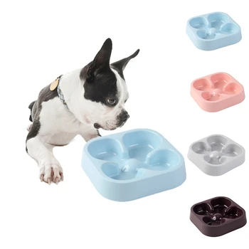 

New Pet Dog Bowl Slow Feeder Plastic Puppy Cat Eating Dish Bowl Anti-Gulping Food Plate Cat Pets Feeder Dog Bowls Easy To Clean