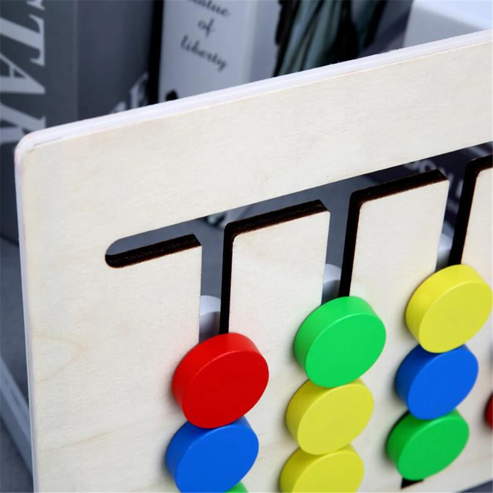 Детские Четырехцветные/фруктовые соответствующие игры Монтессори Деревянные игрушки для детей логика 2 стороны ребенок логика математика развивающие игрушки подарок
