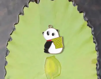 

New lot 50pcs Cartoon panda bears cute mix DIY Key chain Metal Charm Pendants Jewelry Making DIY gifts