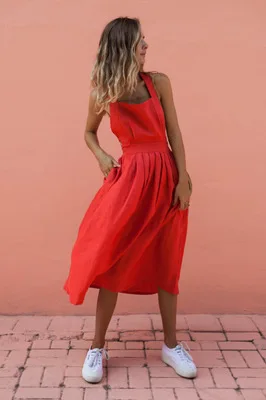 Женское летнее богемное длинное платье макси на бретелях, сексуальные вечерние платья красного цвета с открытой спиной, пляжный сарафан, vestido mujer - Цвет: Красный