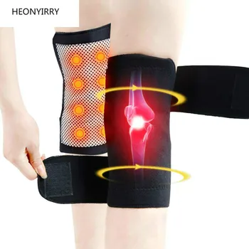 

2pcs Tourmaline Self Heating Kneepad Magnetic Therapy Knee Support Tourmaline Heating Belt Knee Massager Foot Care Tool