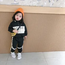 Новое поступление зимних комплектов одежды в Корейском стиле утепленное пальто разных цветов с длинными штанами спортивный костюм для девочек и мальчиков