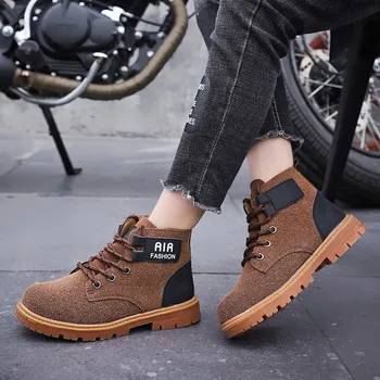 

boys fashion Vintage Suede Rubber sole children shoes Martin boots Comfortable Casual kids Fashion boots Non-slip Wear-resistan