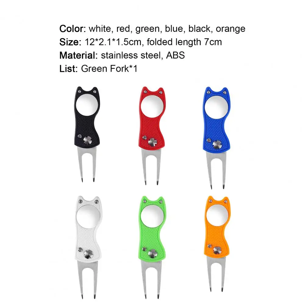 Magnetic Ball Marker Golf Divot Repair Tool Golf TrainingAids Pitch Alloy Divot Tool Metal Golf Pitch Fork Golf Acccessories 4