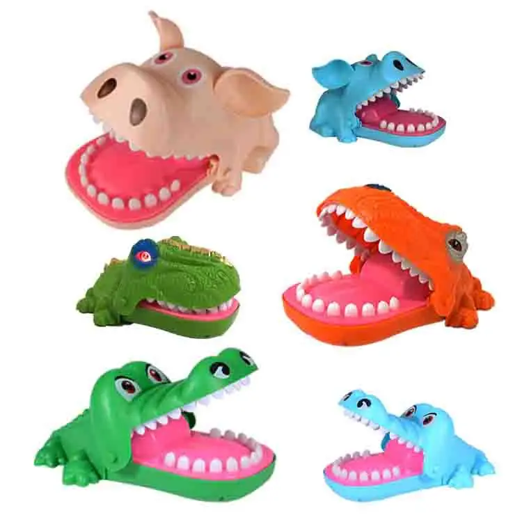

Electric Sound And Light Sound Trick Biting Large Dinosaur Toy Children'S Educational Bite the Hand Crocodile Trick Fliggy Bitin