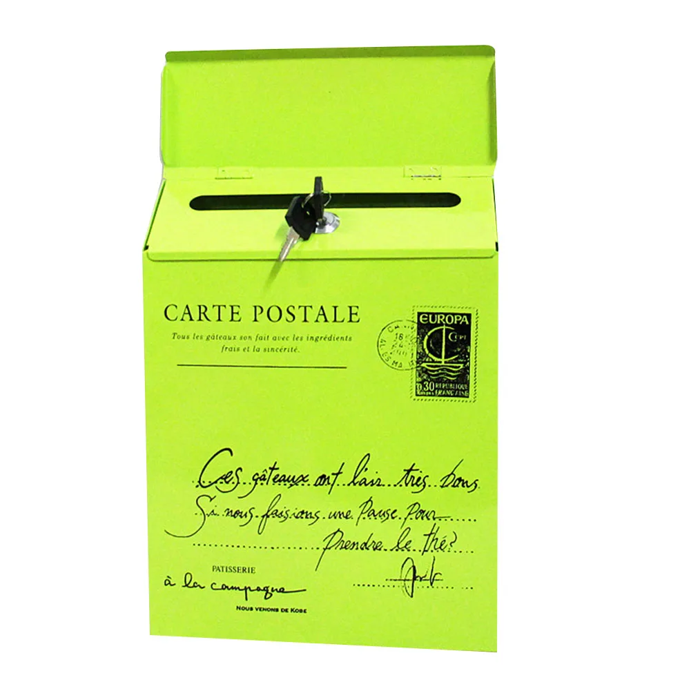 Железный замок, коробка для письма, винтажный настенный почтовый ящик, почтовый ящик для газет L9#2