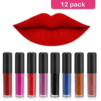 

ETEREAUTY 12 Pcs Matte Liquid Matte Lipstick Long Lasting Lip Gloss Lipstick Set Cosmetic Makeup Lip Gloss (12 Colors)