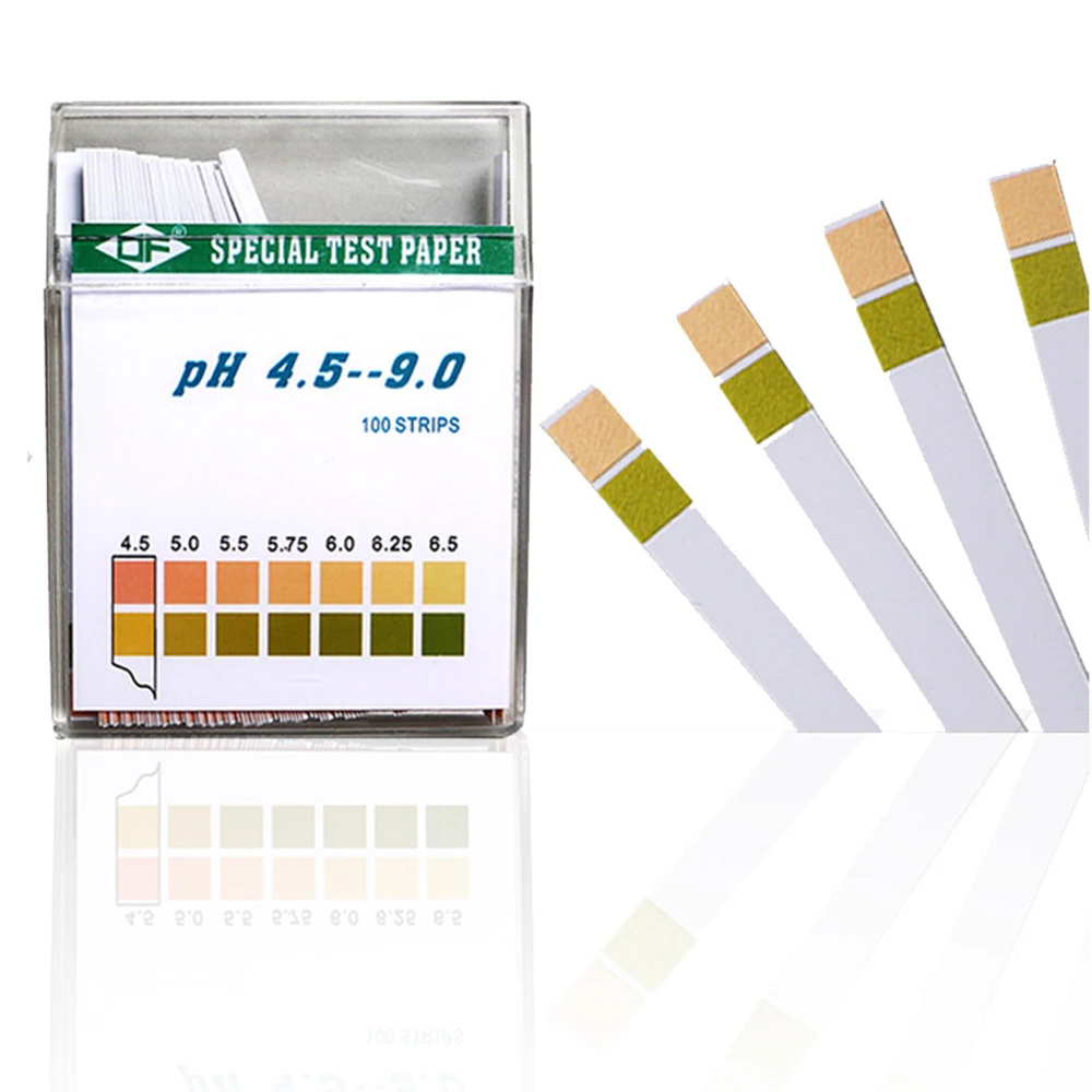 100pcs Laboratory Household PH Test Strip Paper Indicator PH0-144.5-9 Test Paper For Water Saliva and Urine Testing Measuring (10)