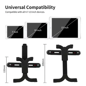 

Universal Telescopic 360 Rotation Car Headrest Tablet Holder 7-11" Tablet for iPad Tablet Support Car back Seat Mount Holder