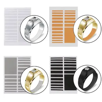 

10 Pack Invisible Ring Size Adjuster for Loose Rings 6 Sizes Jewelry Guard Spacer Fitter Rings Sizer Tightener Tools