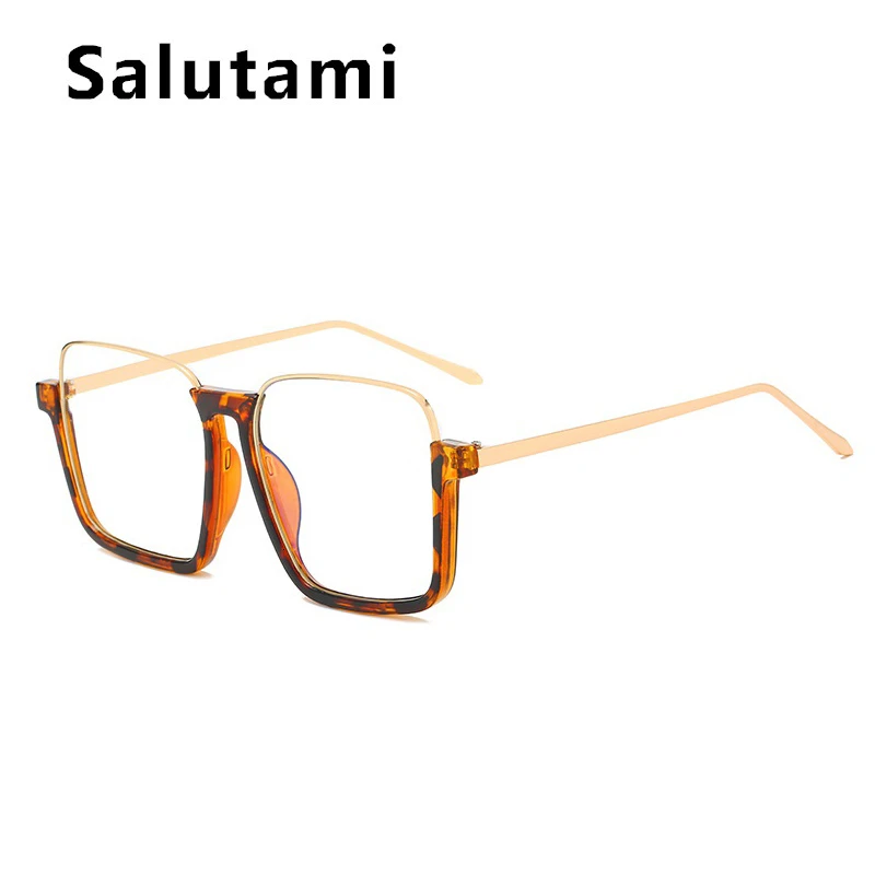 Женские солнцезащитные очки с квадратной оправой, Ретро стиль, элегантные солнцезащитные очки - Цвет линз: leopard clear