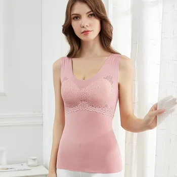 

Women 2020 Autumn Winter Thermal Underwear Camisole Tank Top Plus Size Warm Velvet T Shirt Cami Shirt Femme Cami Shirt Tops