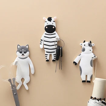

Cartoon Animal Family Decorative Hook Cat Dog Bear Bird Fridge Whiteboard Sticker Refrigerator Kids Gifts Home Decoration Hook