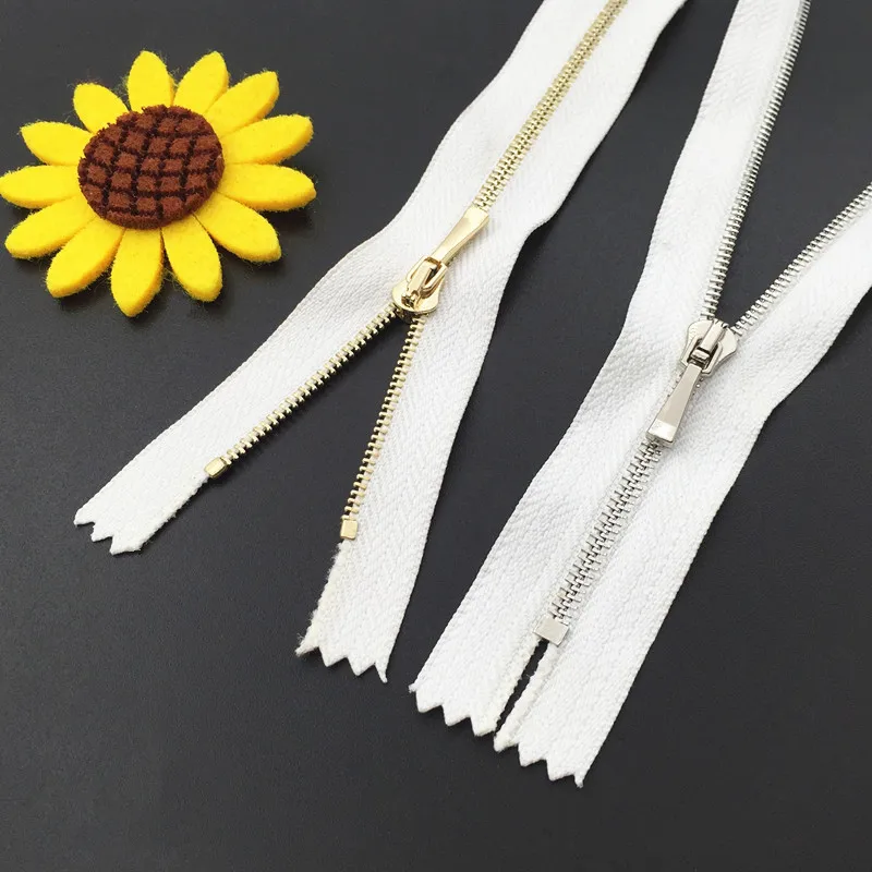1# small copper zipper special clothing dress coat jacket pocket zipper repair 4pcs 15cm 20cm pants zip black white