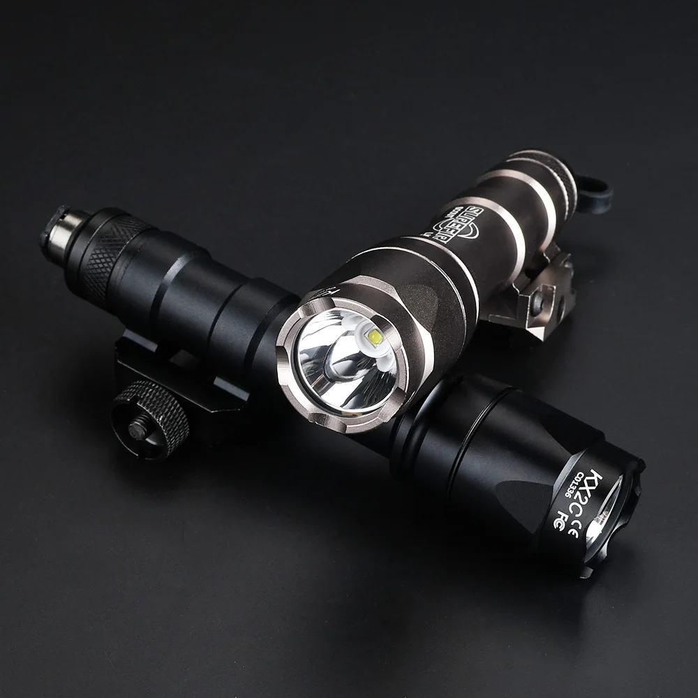 Airsoft Surefir M600 M600C Scoutlight Led 340Lumen Tactical Hunting Weapon light Torch with Dual Function Swtich Pressure Pad