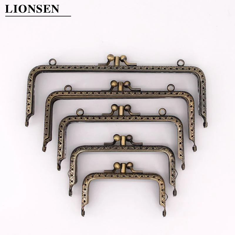 10pcs Double layer DIY Metal Frame Purse for Clutch Coins Bag Handle Kiss Clasp Lock Accessories For Bag 8.5/10.5/12.5/15/18