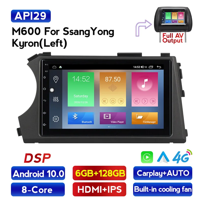 2 DIN Android 10 IPS car radio For Ssang yong Ssangyong Actyon Kyron 2DIN audio stereo receiver navigation autoradio dvd gps | Автомобили