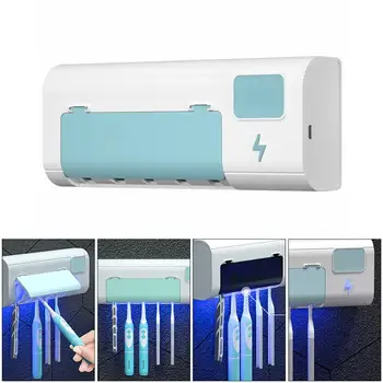 

1 Set UV Toothbrush Sterilizer LED Disinfection Wall Mounted Toothbrush Holder