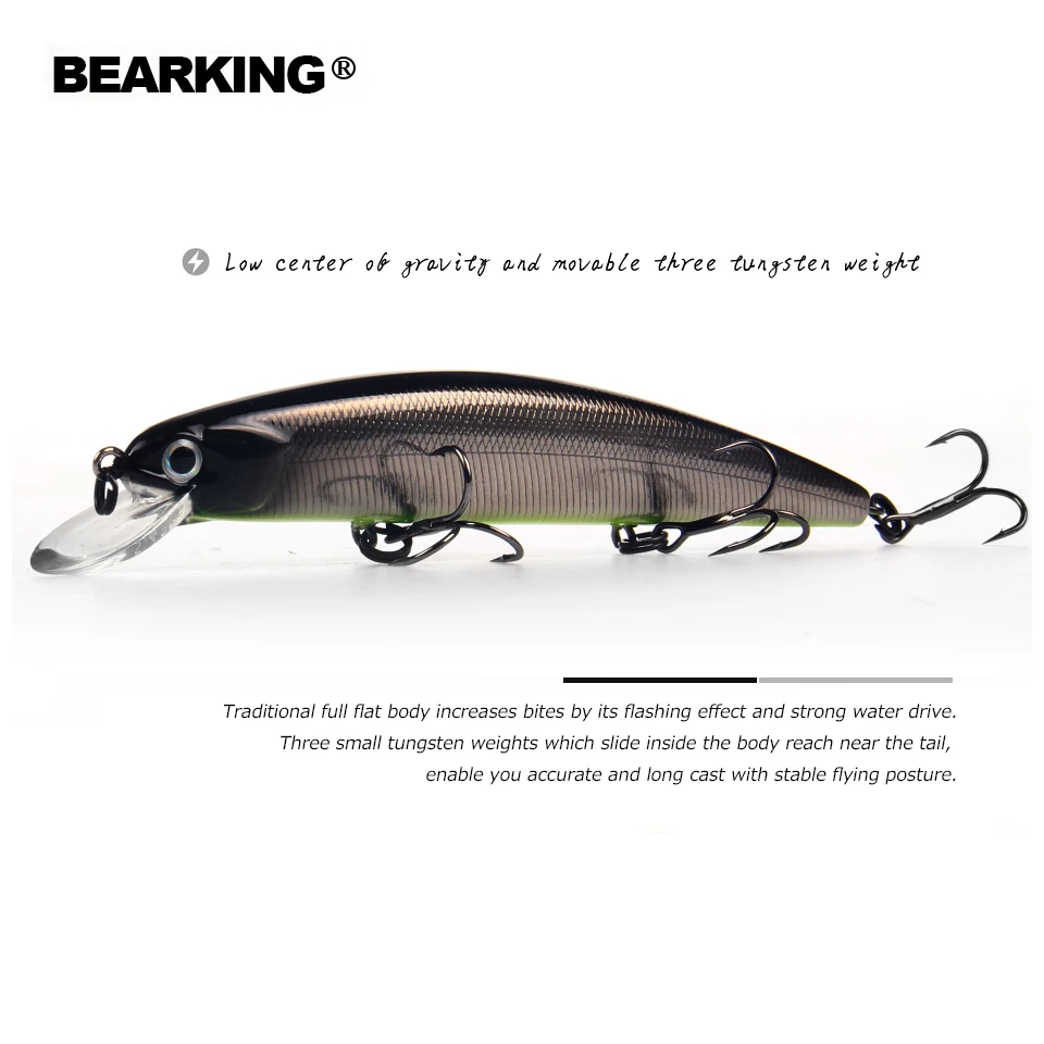 Bearking, 11 см, 17 г, для дайвинга, 1,5 м, супер вес, система длинного литья, SP minnow, новая модель, рыболовные приманки, жесткая наживка, качественные воблеры