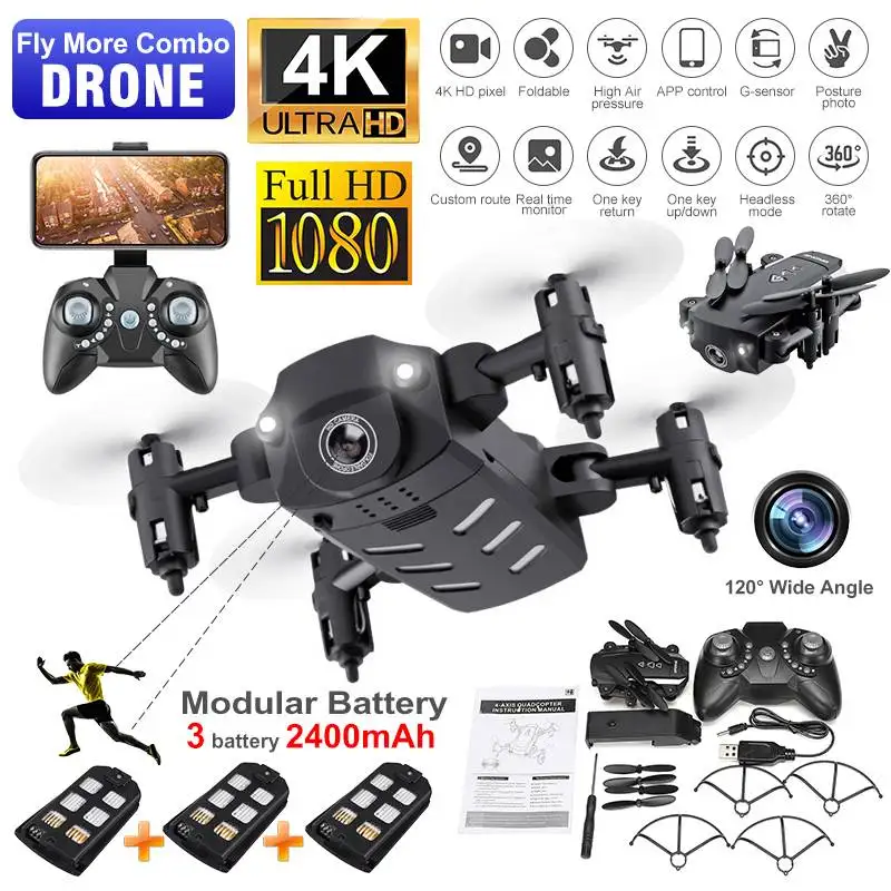 FPV 4K GPS Дроны с широкоугольной HD 1080p камерой RC Квадрокоптер камера для