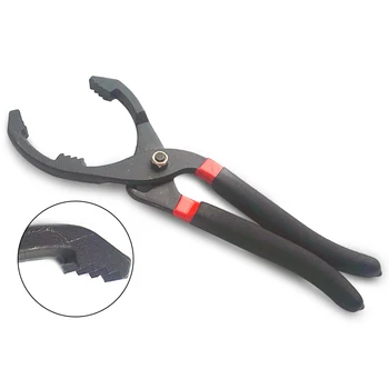 

10 Inch Pliers Non Slip Hand Removal Tool Wrench Spanner Oil Filter Multifunction Adjustable Car Repair Steel Black Disassembly