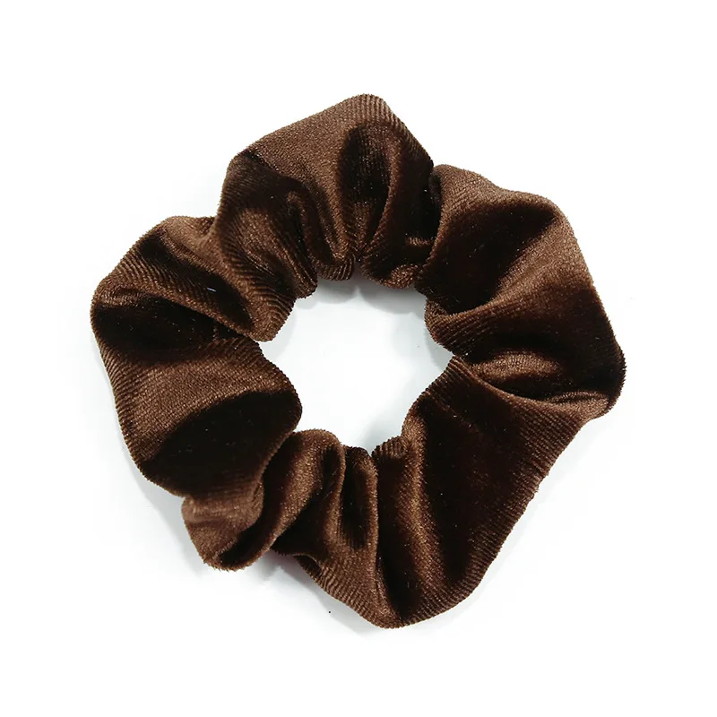 5-5pcs 5-10-15-20pcs Корея бархат резинка для волос резинки для волос одноцветное Цвет Для женщин девочек Головные уборы хвост держатель женские аксессуары для волос - Цвет: 5-5pcs