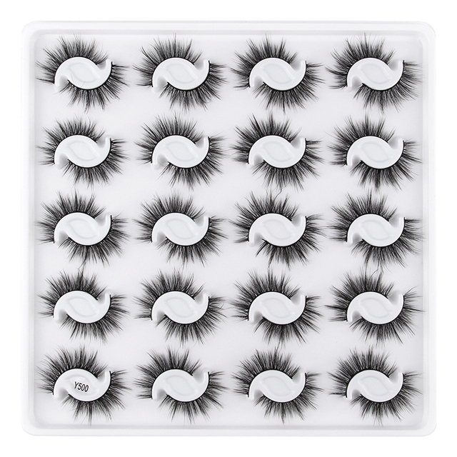 16/20 Pairs Soft 3D Mink Lashes Faux Thick Natural Long False Eyelashes Cosmetic Makeup Tool Extension Eye Lashes