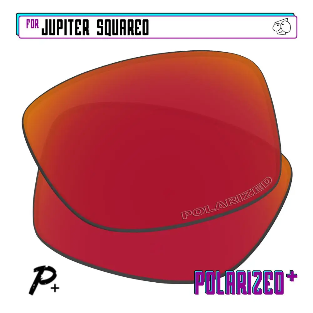 Ezreplace Jupiter Squared Occhiali Da Sole Polarizzati Lenti Di Ricambio Per-Oakley-Rosso P Più