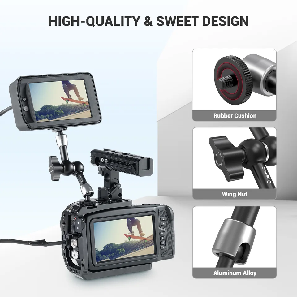 SmallRig Brazo Articulado Para Cámara, Montaje Universal De Micrófono