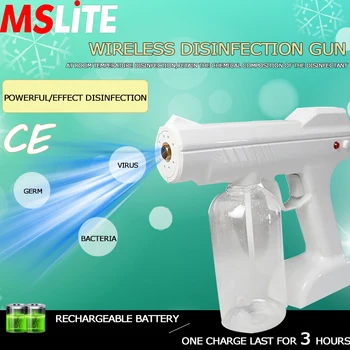 

wireless rechargeable disinfectant sparyer gun cordless electrostatic wireless battery car air clean nano mist disinfection gun