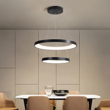 

Lampara Colgante Modern LED Chandelier Hanging Lamp Rings Ceiling Chandelier Lighting For Dining Room Kitchen bar Light Fixtures