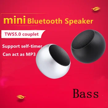 

TWS Mic Wireless Selfie Handsfree NotebookPortable Small Steel Gun Mini Intelligent Bluetooth Speaker Caixa De Som Woofer F4023