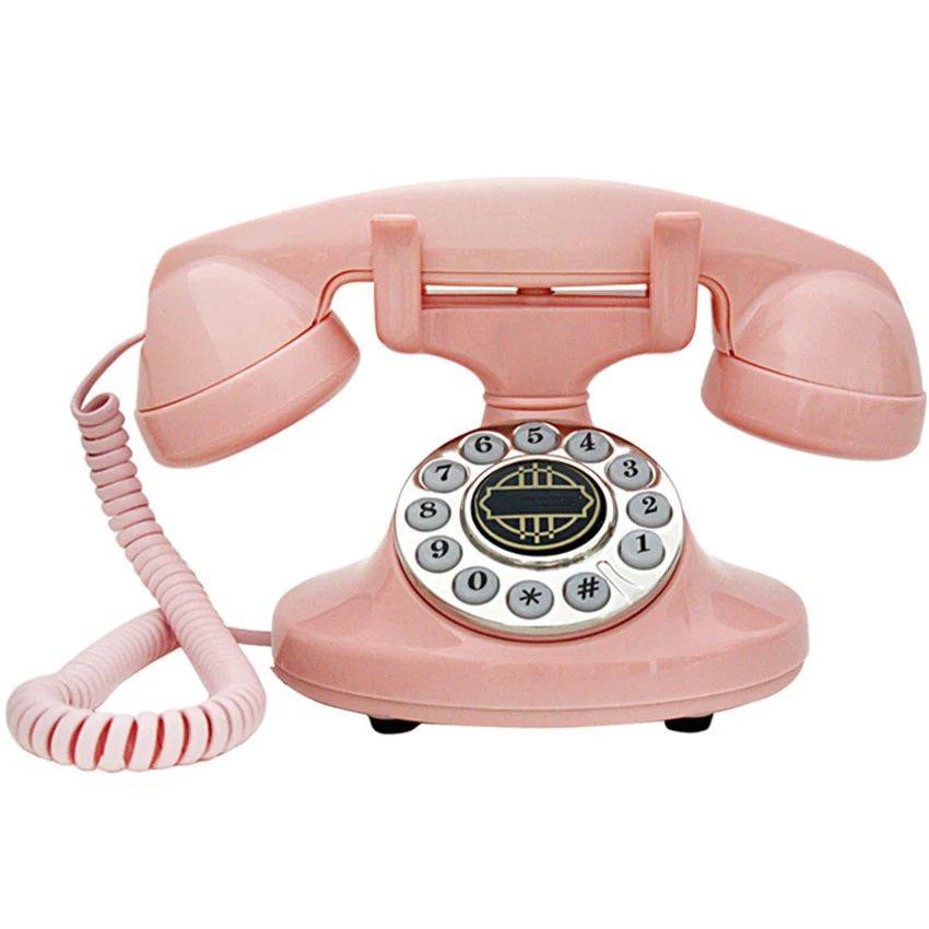 Ретро стационарный телефон Винтаж 1-телефон стационарный телефон с кнопкой, повторный набор для Офис Hotel