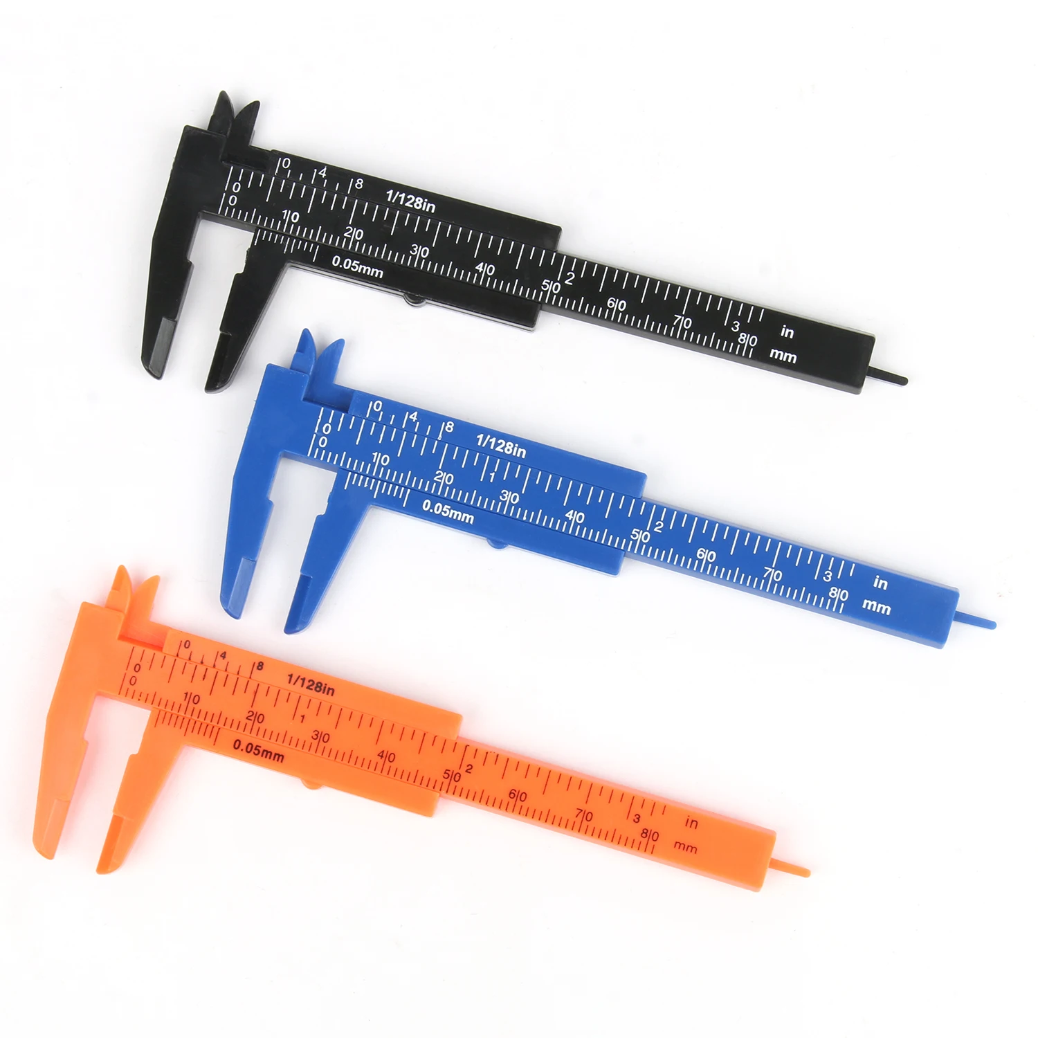 

80mm Mini DIY Measuring Tool Plastic Vernier Caliper Gauge Micrometer Aperture Depth Diameter Measure Instrument Jewelry Tools